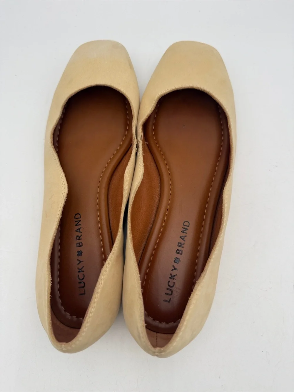 Lucky Brand Beige Women's Ballet Flats women 8M casual vacation cruise office